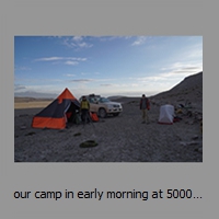 our camp in early morning at 5000m N of Sabancaya